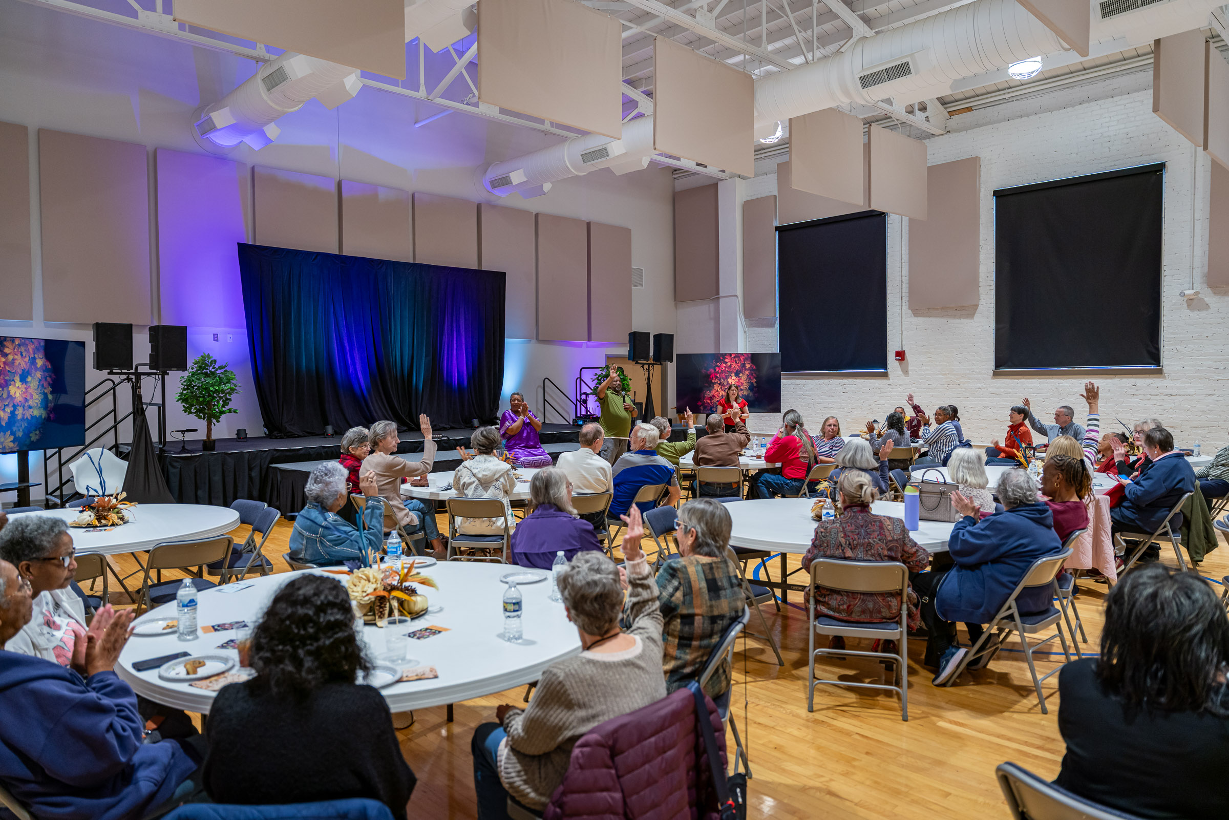 Community gathering for the performance